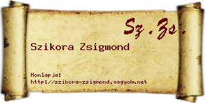 Szikora Zsigmond névjegykártya
