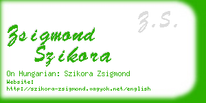 zsigmond szikora business card